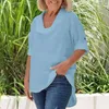 Blusas femininas primavera camisa empilhada pescoço mangas compridas soltas comprimento médio calças de jogo macio irregular hem blusa de verão roupas