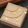 Colares pendentes 316l Colar de borboleta de zircão de aço inoxidável para mulheres para mulheres de jóias de cadeia de clavículas de misced