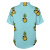 Heren casual shirts Ananas ananas zonnebril fruit strandoverhemd Hawaiiaanse nieuwigheid blouses mannelijk bedrukt plus maat 4XL