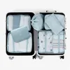 Bag Organizer 7-piece Set Travel Bag Organizer Clothes Luggage Travel Organizer Blanket Shoes Organizers Bag Suitcase Pouch Packing Cubes 231102