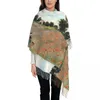 Scarves French Impressionist Art Scarf Wrap For Women Long Winter Fall Warm Tassel Shawl Unisex Claude Monet Painting
