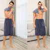 Serviette douce absorbante antidérapante, jupe de bain pour hommes, matériau en Polyester transfrontalier, peut être portée et enveloppée, couleur unie