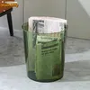 Lixeiras de lixo transparentes de luxo sem tampa Lixeira de escritório doméstico lixo nórdico recipiente de lixo cesta de lixo de cozinha 231102