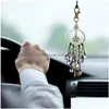 Objets décoratifs Figurines Sorcière Wind Bells Room Decor Car Bell Pendant Magic Key For Door Protection Dhr3O