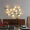 Lampade da parete Design moderno LED Light Home Decor Sconce Soggiorno Camera da letto El Rotante Lampada da comodino colorata per interni