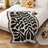 Blankets Vintage Home DecorSoft Tassel Knitted Throw Blanket Sofa Towel High Quality Cover Outdoor Picnic Camping 231102