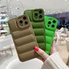 Cute Puffy Interesting Spoof iPhone Case For iPhone 11 12 13 14 15 Plus Pro Max Fashion Silica Gel Case Down Coat Iphone Case