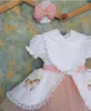 Robes de fille 1-12Y bébé fille dentelle blanche cheval de Troie broderie Vintage espagnol turc robe de bal robe de princesse pour anniversaire Noël Eid 230403