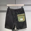 Pantaloncini da uomo Gmiixder Japanese Cargo Hip Hop Tasca con giunture a colori a contrasto Mezzi pantaloni estivi larghi da lavoro personalizzati