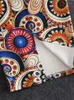 Spódnice europejska letnia ołówkowa spódnica kobiet w wysokim odcinku kolorowy okrągły wzór spódnica midi suwak 230403
