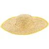 Casquettes de boule chapeaux femmes bord plage paille pare-soleil cadeaux de fête à thème parapluie adultes décorations occidentales Costume pour femme