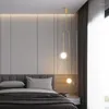 Pendellampor sovrum säng ljuskronor modern minimalistisk nordisk ljus lyx vardagsrum tv -vägg ljuskrona kreativ led hem