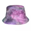 Berets colorido tie dye balde chapéu para adolescente verão vocação sol elegante dobrável esportes ao ar livre chapéus de pesca gota