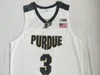 Basketball 3 Carsen Edwards College Jerseys Purdue Boilermakers broderi Team Vit svart färgtröja för sportfans andas Pure Cotton University NCAA