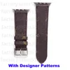 Straps For Apple Watch Band 45mm 49MM 38mm 40mm 42mm Designer Smart Watch Strap Fashion Genuine Leather Bracelet Compatible with Ultra Series SE 8 7 Iwatch Smartwatch