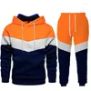 Tracksuits masculinos 2023 conjunto de moda marca combinação moletom moletom roupas duas peças slim fit sportswear super dalian