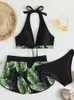 Kobiety stroje kąpielowe Kobiety Kobiety w stroju kąpielowym Bikini trzy kawałki solidne czarne kostium kąpielowy z wysokim talią Kobiet szorty letnie bikini set plażę 230331