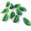 Chandelier Crystal 100pcs/lot 38mm Droplet Oval Glass Lighting Parts Pendants (Free Rings)For Beads Curtain Accessories