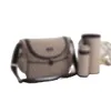 Детские сумки для подгузников, детский дизайнерский мужской рюкзак на молнии, многофункциональная сумка-мессенджер для подгузников, комплект из 3 предметов, кожаный холст с принтом, функциональные сумки