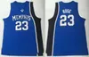 Men College 23 Basketball Derrick Rose Jerseys Blue University Tigers Uniform Sport