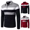 Men s T Shirts Autumn Men Long Sleeve T shirt Three Colors Stitching Tops matching street casual fashion 230403