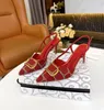 Transparent Women's Sandals Fashion Gold Button Slide Genuine Leather Sewn High Heels Showcase Party Wedding Dress Heel 8.5cm Size 35-43