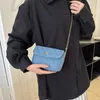 Schoudertassen Gewatteerde Crossbody voor Dames Denim Dames Portemonnees Casual Lattice Handtas Stijlvolle Clutch Portemonnee met Kettingriem