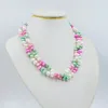 Choker 2 pasma o mieszanym kolorze 7-8 mm naturalny barokowy naszyjnik perłowy wszechstronna prosta dziewczyna klasyczna biżuteria 18 ”