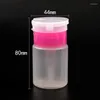 Storage Bottles 60ML Pink Empty Dispenser Pump Nail Art Polish Alcohol Remover Cleaner Bottle Makeup/Nail Equipment