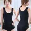 Femmes Shapers u-cou sans manches femmes Body entrejambe boucle sans couture gilet Sexy couleur unie corps Shapewear dame vêtements