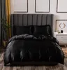 Lyxbäddar Set King Size Black Satin Silk Comforter Bed Home Textil Queen Size Däcke Cover Cy2005194475280