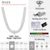 10mm 12mm 3 rader Moissanite Bubble Cuban Link Chain Pass Diamond Tester S925 Mossanite Iced Out Hip Hop Jewelry Mens Fashion 0W1K