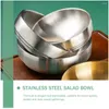 Bowls Bowl Stainless Steel Noodle Serving Ramen Soup Salad Mixing Japanese Snack Rice Pot Metal Cereal Plates Dish Instant