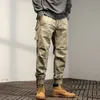 Herenbroek 2023 Leer Spring S Cargo Khaki Militaire broek Casual katoen tactisch groot formaat leger pantalon militaire Homme 230403