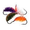 Baits Lures ICERIO 24pcsBox Scud Bug Worm Nymphs Flies Barbed Hook Trout Fishing Carp Fly Lure Bait 230331