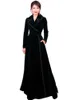 Women's Leather Faux Winter Runway Designer Women Vintage Notched Collar Wrap Black Velvet Maxi Overcoat Thick Warm Pocket Long Trench Coat Outwear 231102