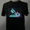 Mens Tshirts Christmas Party DJ Evalizer Display Luminous Music Light Up светительная светодиодная футболка 230403