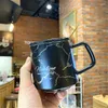Muggar Simple Mug Nordic Ceramic Creative Personality Coffee Water Cup Storkapacitet Hushåll Par Män och kvinnor med locksked
