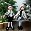 ديكورات عيد الميلاد 2 PCS elf زوجين دمية الديكور المنزل ديكور ديكور قلادة الحلي الجان رائع لعبة Navidad Natal 231102