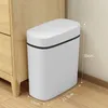 Waste Bins 14L Bathroom Waste Bins Press type trash can with cover household waterproof cleaning storage box kitchen trash can paper basket 231102