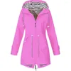 Damesjassen S-5XL Windjack Dames Regenjas Outdoor Waterdichte regenjas met capuchon Lente Herfst Effen Basic Grote maten