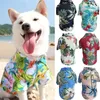 Hondenkleding 2023 Fashion cadeau voor huisdier zomerkleding Cool Beach Hawaiiaanse stijl kat shirt korte mouw kokosnootboomdrukdoek