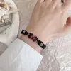 Bedelarmbanden mode zwarte vlinderarmband handgemaakte kleurrijke gevlochten touw verstelbare ketting voor vrouwen mannen feestenbanden sieraden geschenken