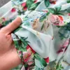 Estilo étnico cintura envolta vestido fino de renda verão francês chique deslumbrante vestido floral primeiro amor