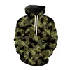 Herren Hoodies Camouflage Sweatshirt Kleidung 3D-Grafik gedruckt übergroße Pullover Bekleidung Mode Streetwear Tops