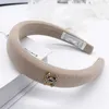 Headbands designer Milk coffee color sponge hair hoop knitted fabric top clip soft glutinous wash face headband show small accessories female 1A7Q
