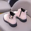 Laarzen Kindermode Leer 2023 Herfst Winter Kinderen Waterdichte Antislip Schattige Prinses Enkel Meisjes Casual Schoenen