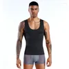 Tenue de Yoga M-XXL hommes corps façonnage gilet respirant confortable forte pression sans couture colle Abdomen dos droit collants