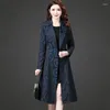 Dames Trench Coats Women's Medium and Long Wind Breaker 2023 Spring Herfst Over-the-Knee High-End Atm-Empic Mother's Dure