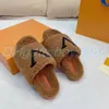 pelliccia furry Sandali firmati Paseo Scarpe basse da donna Comfort luxury Mule Teddy Slipper Vermillion Mineral Blue Onyx Ciabatte in puro shearling